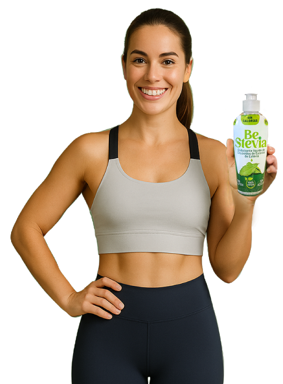 _chica-en-el-gym-con-be-estevia-Imagen-de-portada-de-be-stevia-endulzante-natural-en-gotas-con-stevia-2